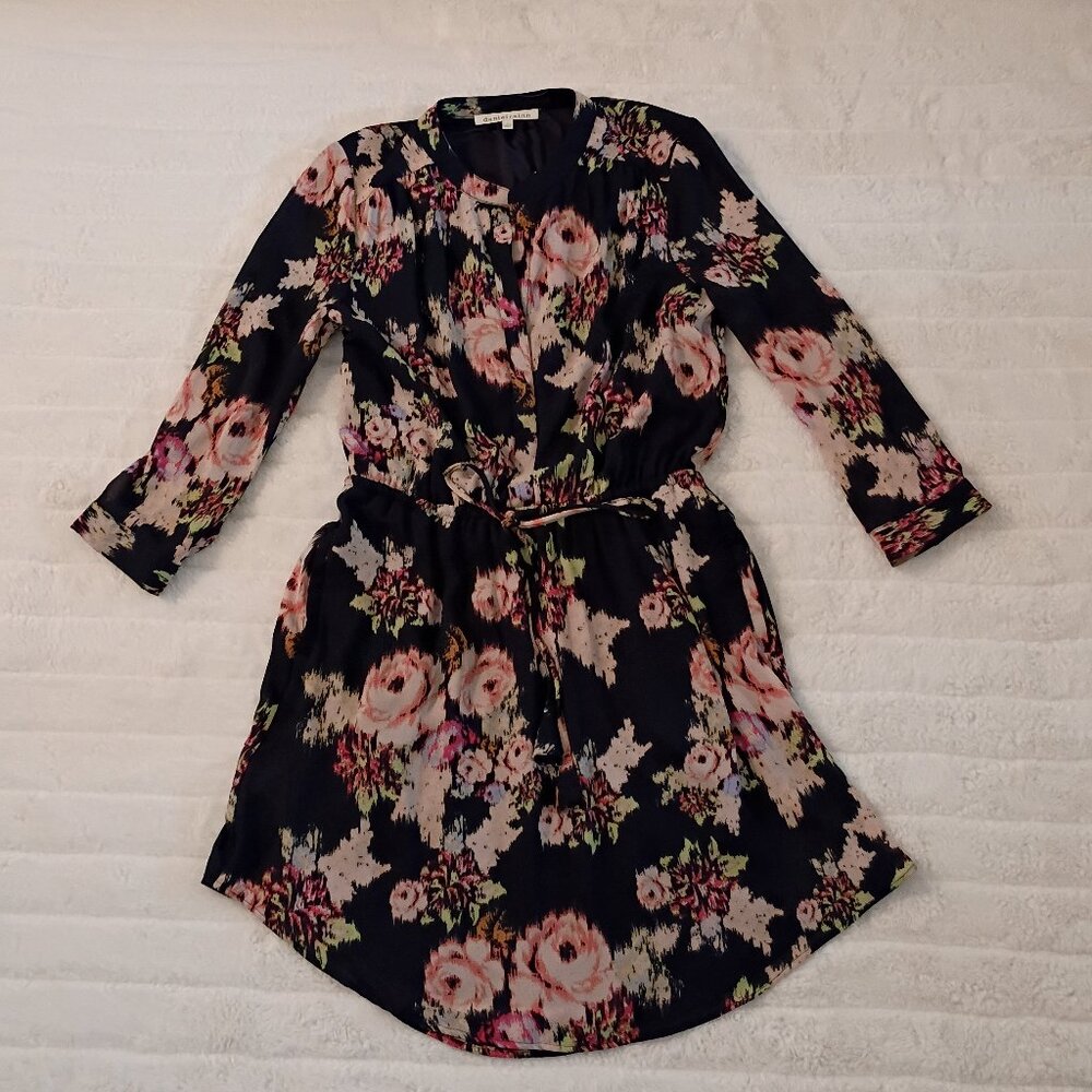 Daniel Rainn Floral Cinch Waist Dress